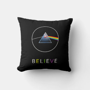 BELIEVE-Flying Pig in Prism Cushion