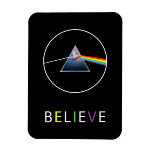 Believe-Flying Pig Prism Design Magnet
