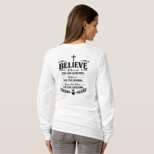 Believe Gain Everything Inspirational Faith Quote T-Shirt