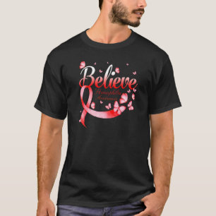 Believe Haemophilia Awareness Butterfly   T-Shirt