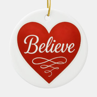 Believe Heart Ceramic Tree Decoration