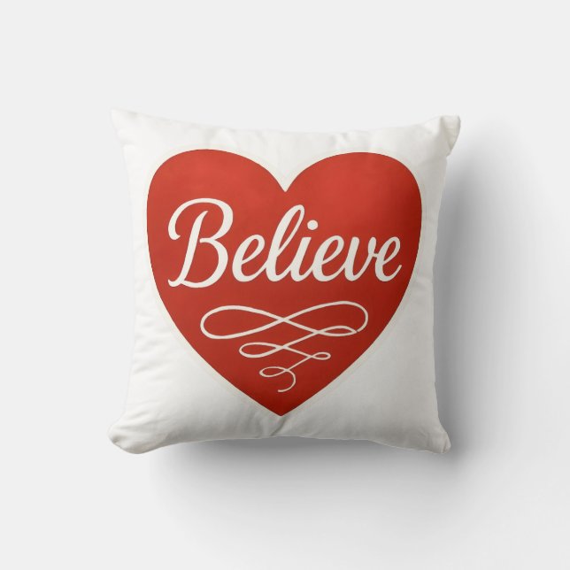 Believe Heart Cushion (Front)