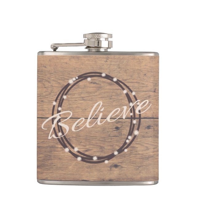 Believe Hip Flask (Front)