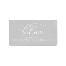 Believe Holiday Address Label