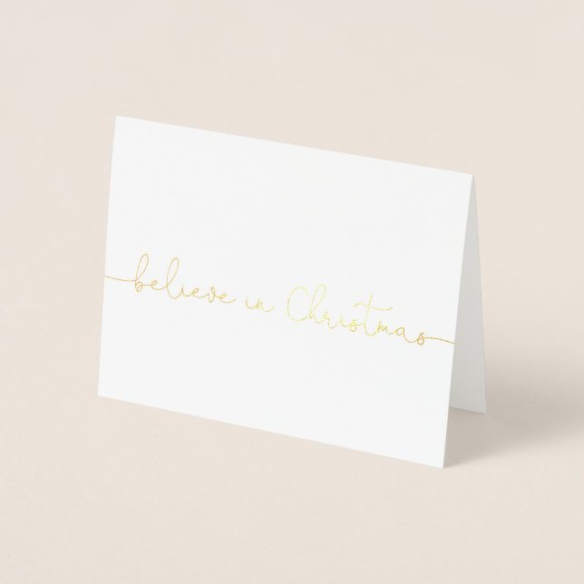 BELIEVE Holiday Card Gold (Front)
