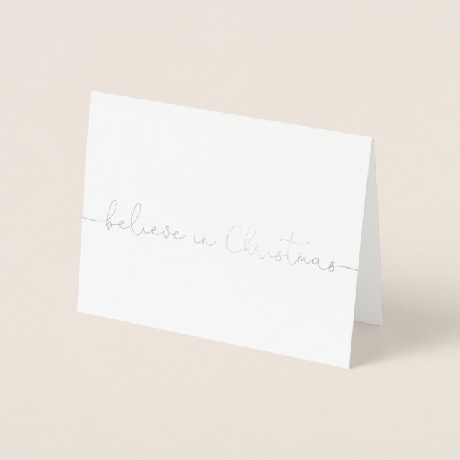 BELIEVE Holiday Card Silver (Front)