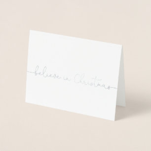BELIEVE Holiday Card Silver