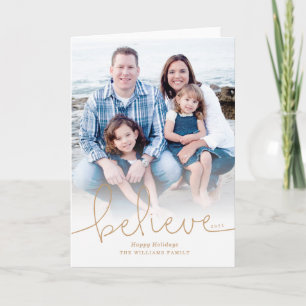 Believe Holiday Photo Card