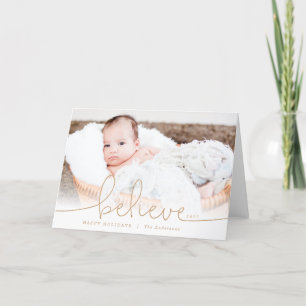 Believe Holiday Photo Card