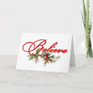 Believe holly card