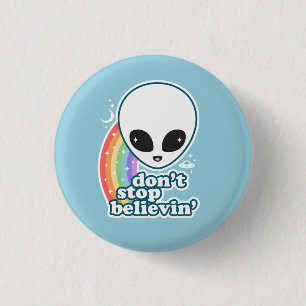 Believe in Aliens 3 Cm Round Badge