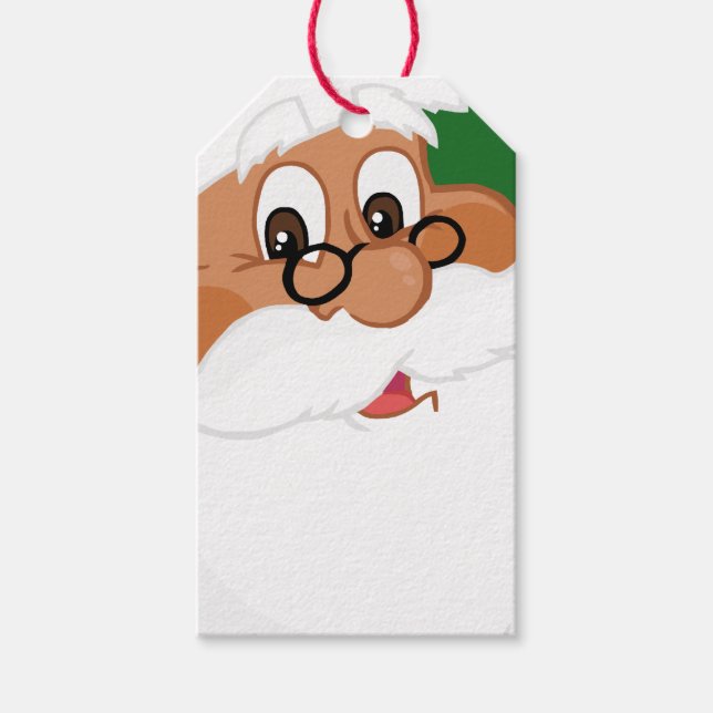 Believe in Black Santa Claus Paper Gift Tag (Front)
