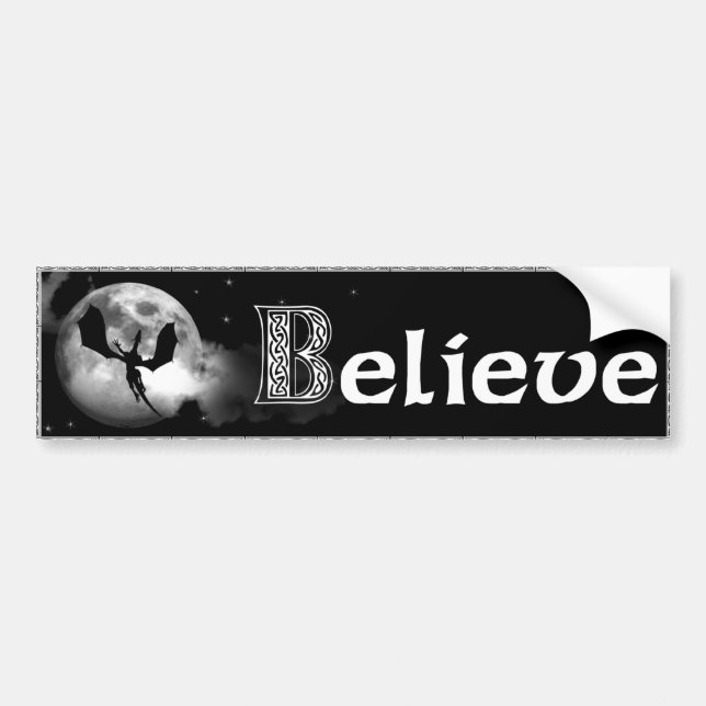 believe in dragons bumper sticker (Front)