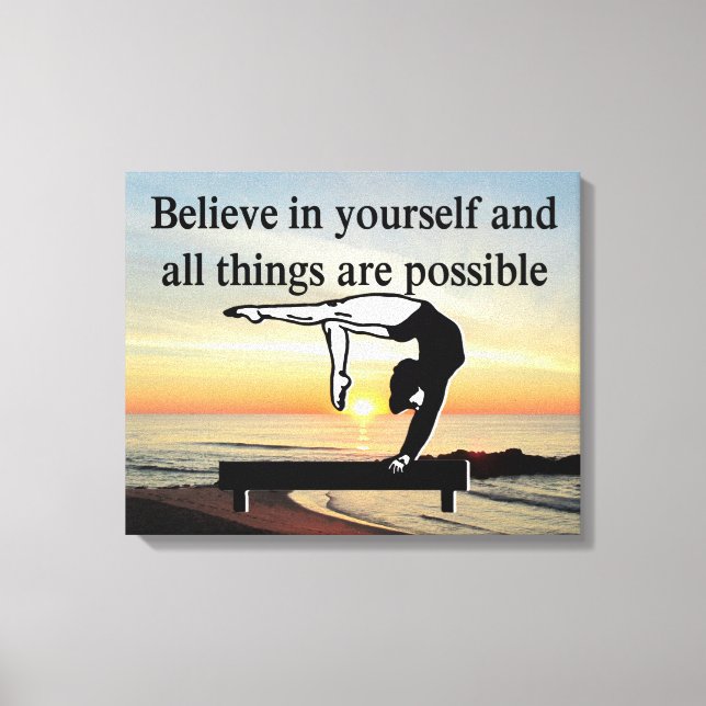 BELIEVE IN GYMNAST DREAMS CANVAS PRINT (Front)