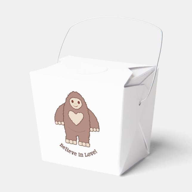 Believe in Love Bigfoot Favour Box (Front Side)