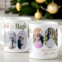 Believe in Magic 6 Rounded Lozenge Photo Newlywed