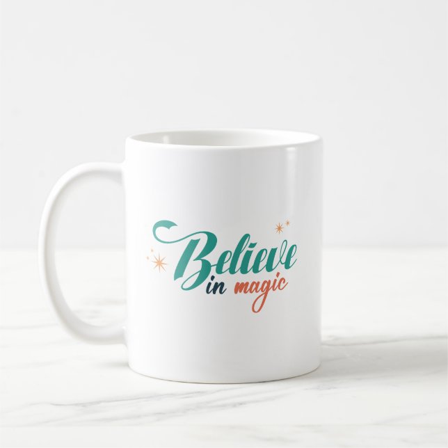 Believe in Magic Christmas Coffee Mug (Left)