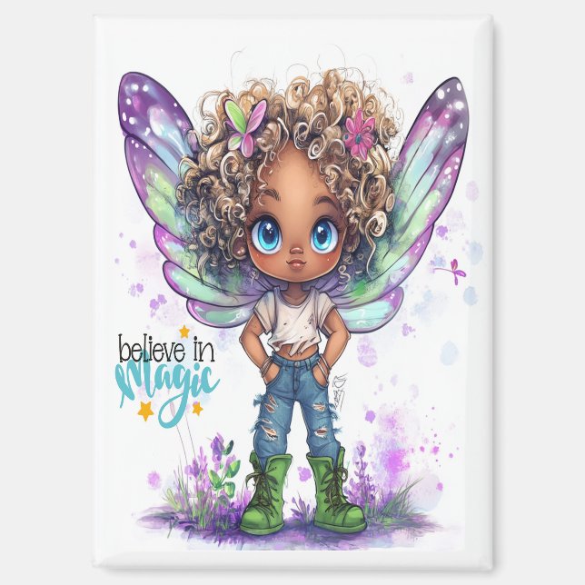 Believe In Magic Fairy Magnet (Front)