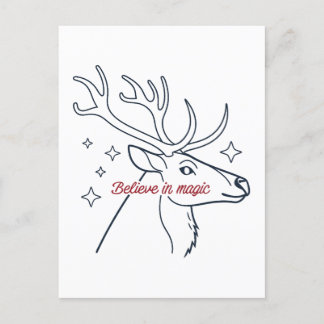 Believe in magic holiday postcard