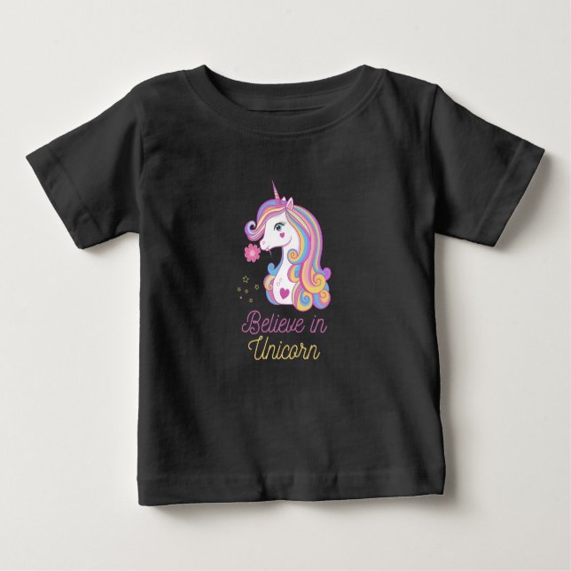 Believe In Magic Unicorn       Baby T-Shirt (Front)