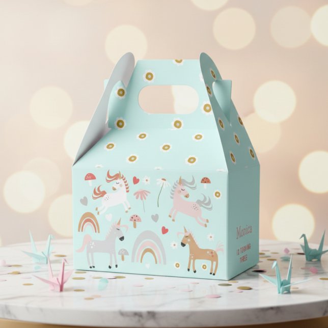 Believe in magic unicorn kids birthday favour box (Creator Uploaded)
