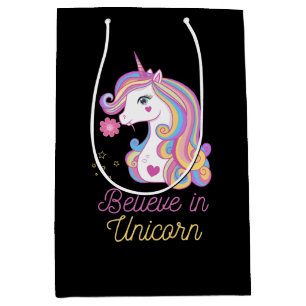 Believe In Magic Unicorn    Medium Gift Bag