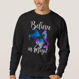 Believe In Magic Unicorn Mermaid  Vintage Fantasy Sweatshirt