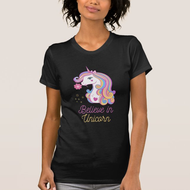 Believe In Magic Unicorn  T-Shirt (Front)