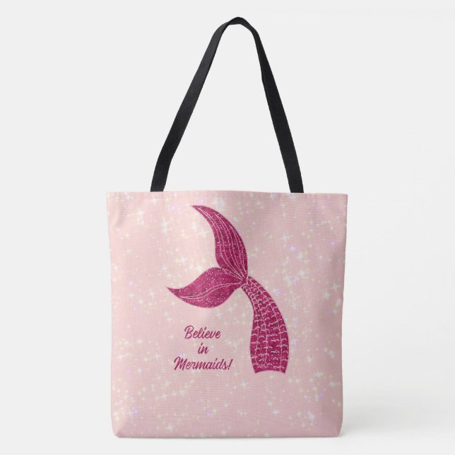 Believe in Mermaids Tote Bag (Front)