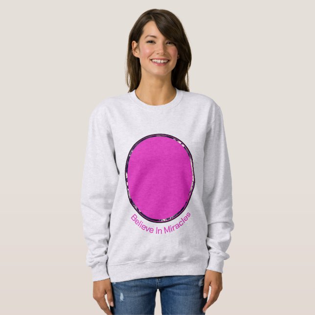 Believe In Miracles Daisies Inspirational    Sweatshirt (Front Full)