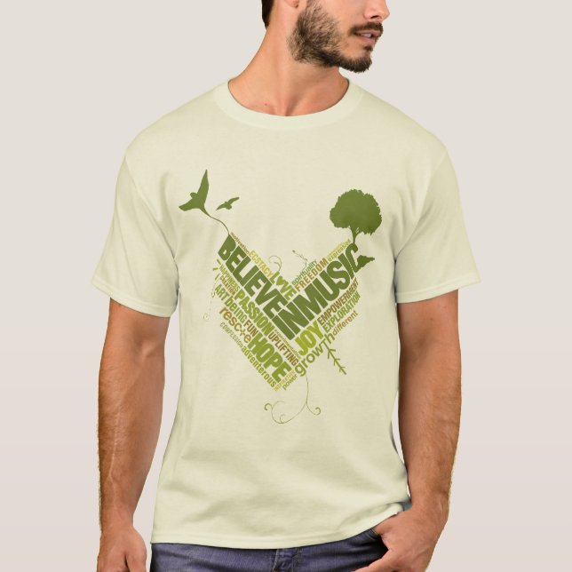 Believe in Music Graphic T T-Shirt (Front)
