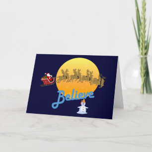 Believe In Santa Claus Holiday Card