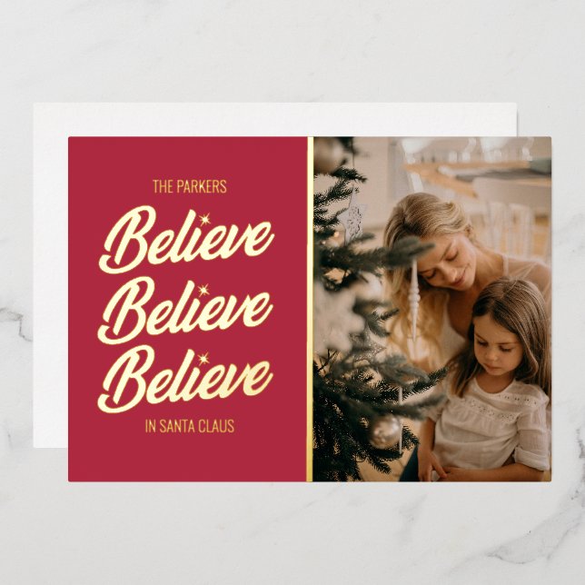 Believe In Santa Photo (Front/Back)