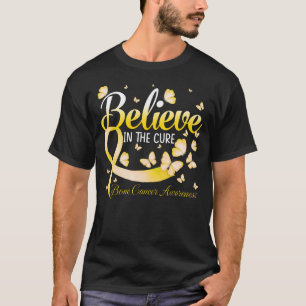 Believe In The Cure Bone Cancer Awareness Butterfl T-Shirt