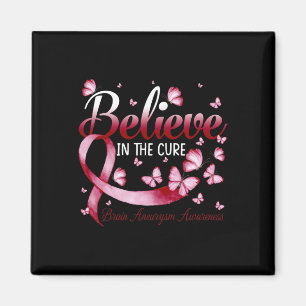 Believe In The Cure Brain Aneurysm Awareness Butte Magnet
