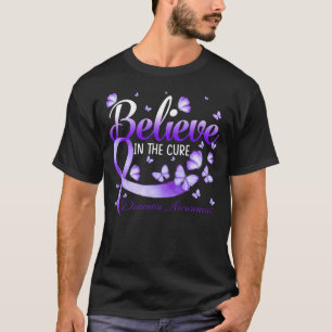 Believe In The Cure Dementia Awareness Butterfly T-Shirt