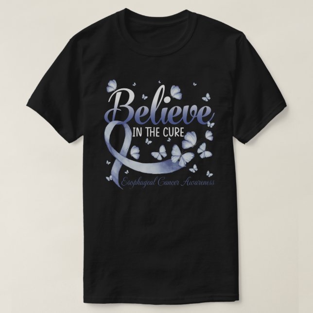 Believe In The Cure Oesophageal Cancer Awareness B T-Shirt (Design Front)