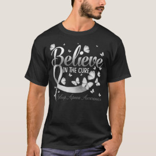 Believe In The Cure Sleep Apnoea Awareness Butterf T-Shirt