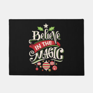 believe in the magic christmas doormat
