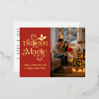 Believe in the Magic Christmas Red & Gold