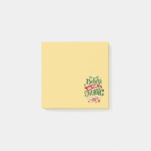 Believe in the Magic Christmas Typography Post-it Notes