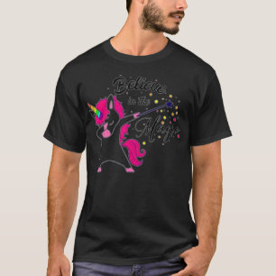 Believe in the magic dabbing unicorn magician tee