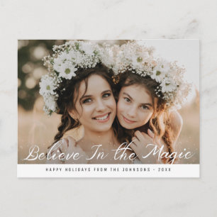 BELIEVE IN THE MAGIC   merry christmas Postcard