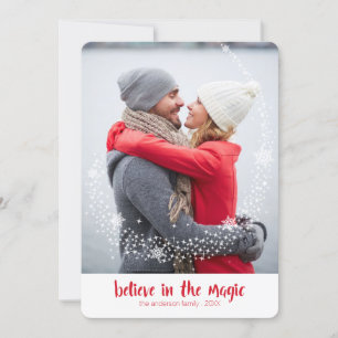 Believe in the Magic Modern Holiday Photo Card