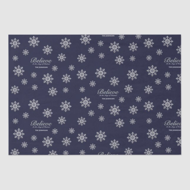 Believe in the Magic Of Christmas | Blue Tissue Paper (Front)