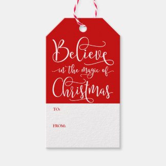 Believe In The Magic Of Christmas Gift Tags