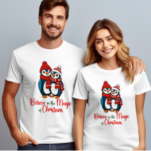 Believe in the magic of Christmas Penguin T-Shirt
