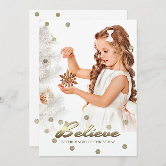 Believe in the Magic of Christmas. Photo Cards (Front/Back)