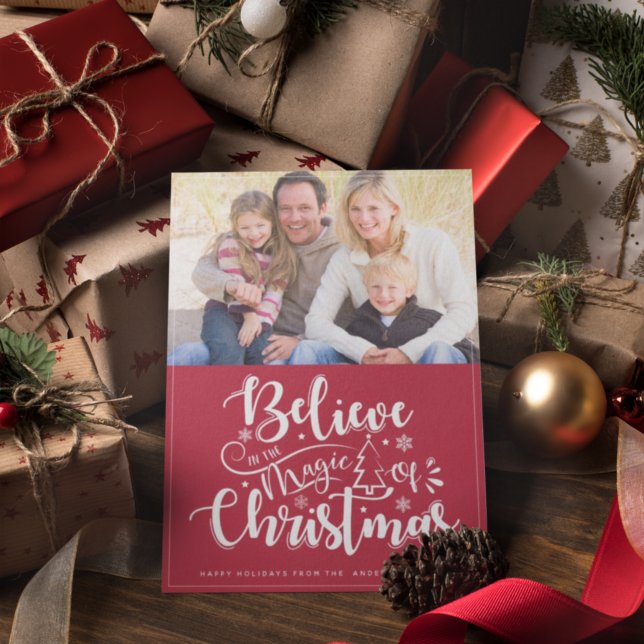Believe in the Magic of Christmas Photo  Holiday Card (Creator Uploaded)