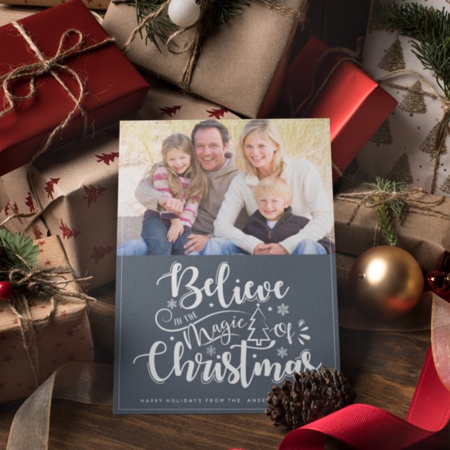Believe in the Magic of Christmas Photo Holiday Card (Creator Uploaded)